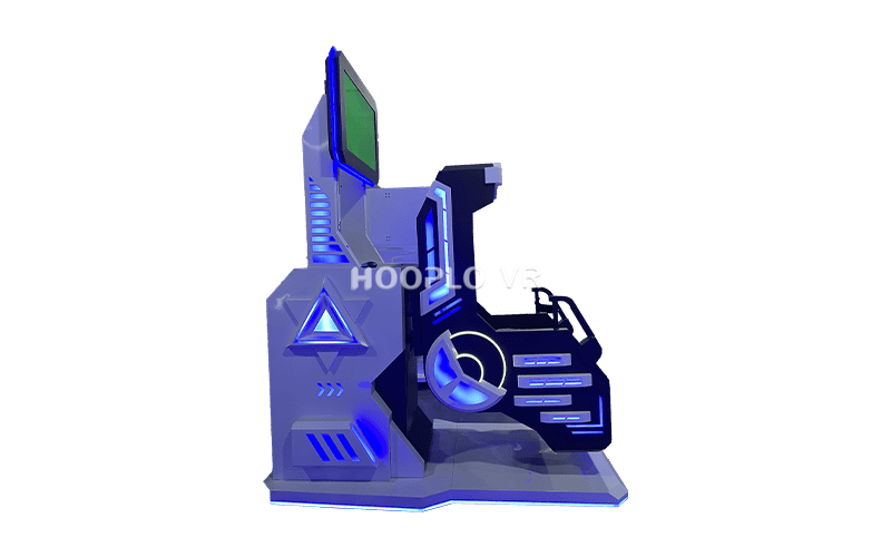 Side view of the Single Person VR 360 Simulator with its rotating arm structure, an appealing option for entrepreneurs running a vr business for sale.