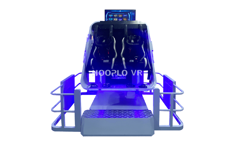 Main view of the Two Players VR 360 Simulator, highlighting the dual-player setup and immersive design.