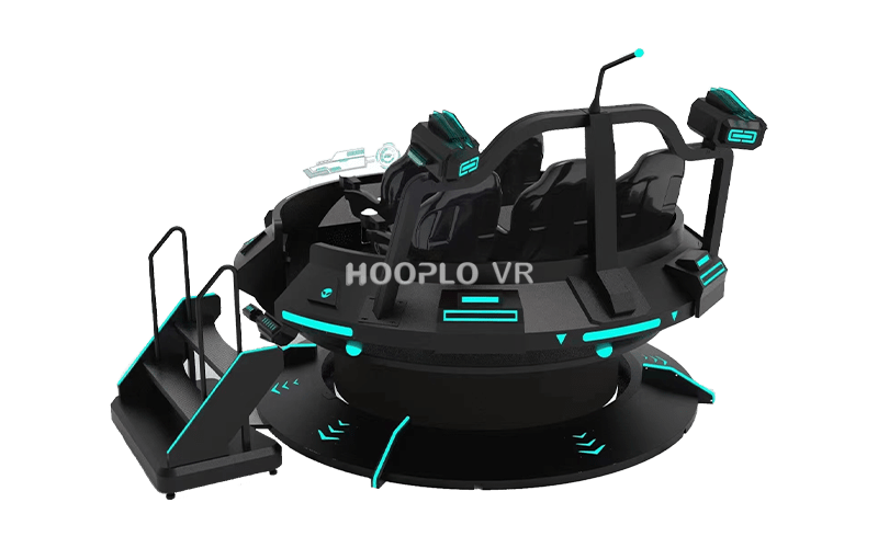 Back view of VR Five Seat Flying Saucer – A model showing rear structure, cooling layout and hardware system