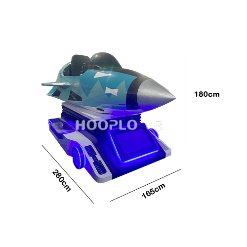 Size and dimensions of VR Fighter Jet Simulator for installation and venue planning