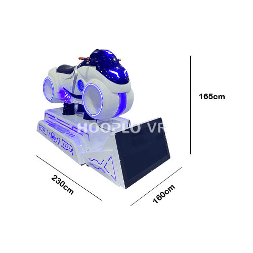 Size and dimensions of VR Motorcycle Simulator A for installation and space planning
