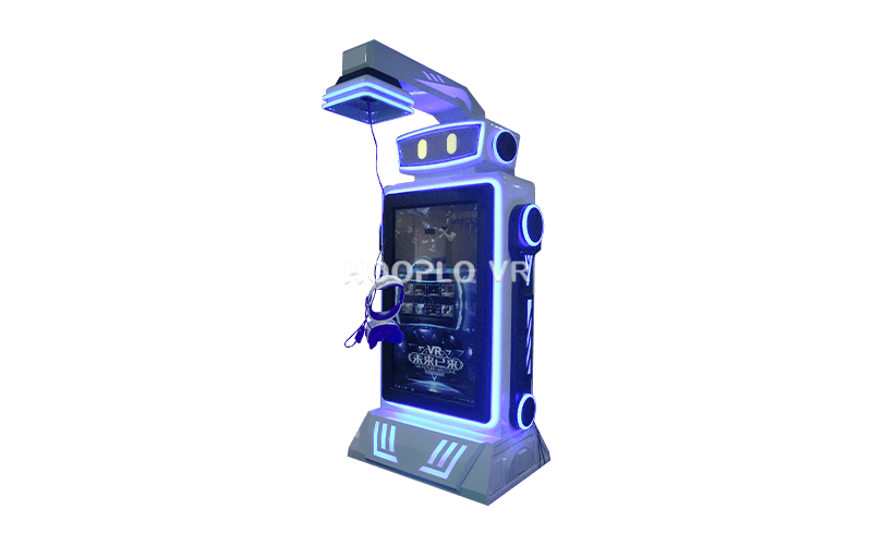 Left view of VR Metaverse Sharing B VR equipment showing structural design for multiplayer VR entertainment