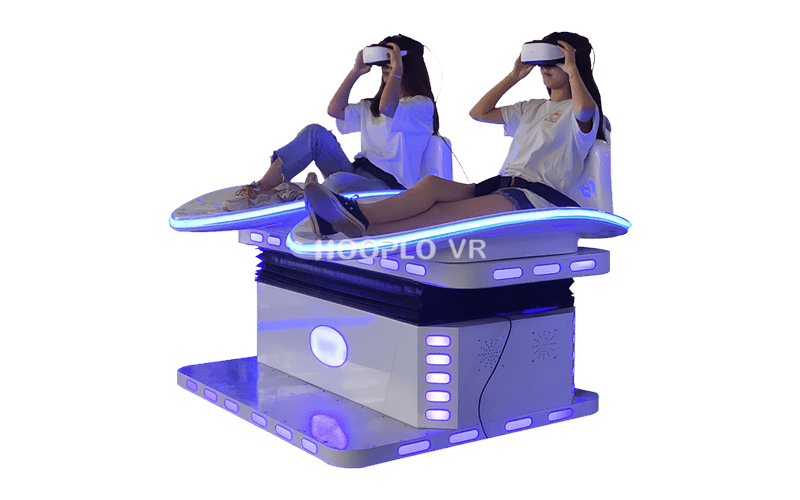 Commercial VR motion system of the VR Skateboard Simulator for entertainment centers and VR arcades