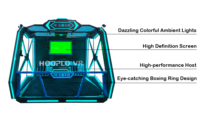 Key features of VR Space-Time Battle Simulator including multiplayer battle area and open VR arena design