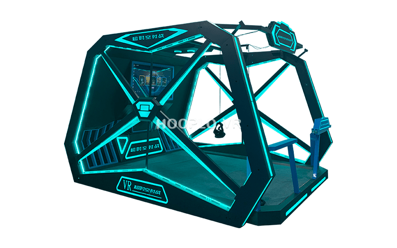 Right view of VR Space-Time Battle Simulator highlighting multiplayer VR battle layout