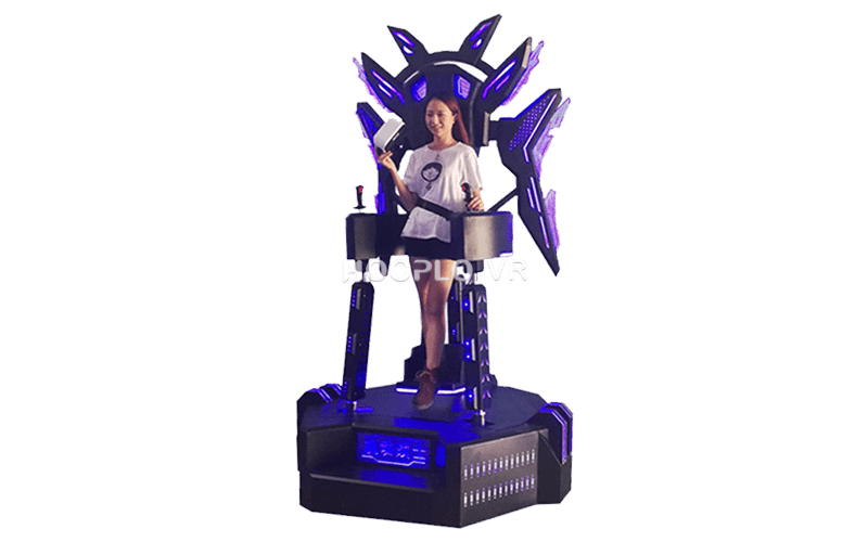 Side view of VR Wings of Flight VR equipment showing overall design and player area.