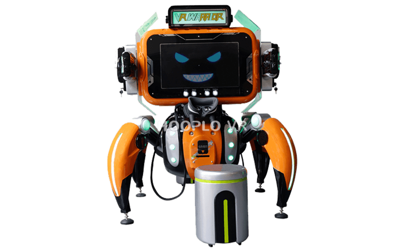 Full appearance of a yellow VR equipment called VR Little Warrior
