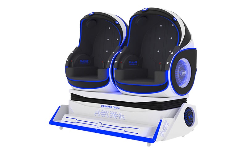 Compact 9D VR egg chairs cinema equipment designed for small spaces, offering immersive virtual reality experiences with motion effects.