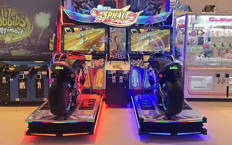 Russian Customer Expands Entertainment Center with Double Racing Motorcycle and Electronic Bowling
